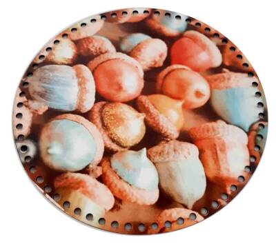 Angel Çanta Aksesuar 30 Cm Çapında Resimli Ahşap Tepsi Tabanı Yeni Ny12 - 1