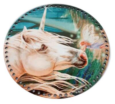 Angel Çanta Aksesuar 30 Cm Çapında Resimli Ahşap Tepsi Tabanı Yeni Ny18 - 1