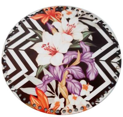 Angel Çanta Aksesuar 30 Cm Çapında Resimli Ahşap Tepsi Tabanı Yeni Ny21 - 1