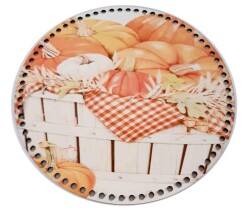 Angel Çanta Aksesuar 30 Cm Çapında Resimli Ahşap Tepsi Tabanı Yeni Ny22 - Angel Çanta Aksesuar