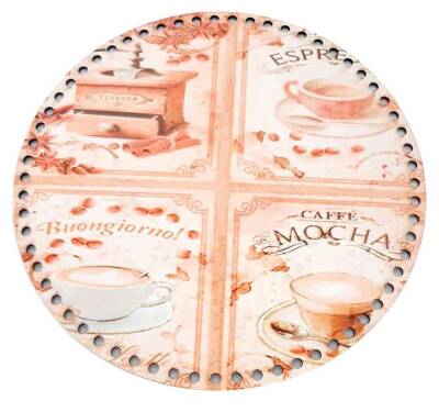 Angel Çanta Aksesuar 30 Cm Çapında Resimli Ahşap Tepsi Tabanı Yeni Ny3 - 1