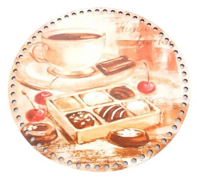 Angel Çanta Aksesuar 30 Cm Çapında Resimli Ahşap Tepsi Tabanı Yeni Ny8 - 1