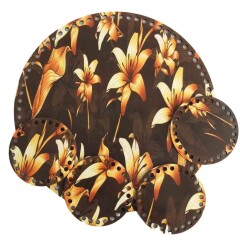 Angel Çanta Aksesuar 30 Cm Resimli Ahşap Tepsi Tabanı Ve Bardak Altı No8 - Angel Çanta Aksesuar