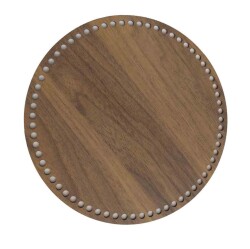 Angel Çanta Aksesuar Ahşap 30 Cm Çapında Yuvarlak Tepsi Tabanı Tesbih Renk - Angel Çanta Aksesuar