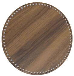 Angel Çanta Aksesuar Ahşap 35 Cm Çapında Yuvarlak Tepsi Tabanı Tesbih Renk - Angel Çanta Aksesuar