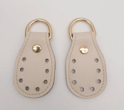 Angel Çanta Aksesuar Açık Krem Çift Kat Dikişli Suni Deri Sapucu Böce Light Gold Metalli - 1