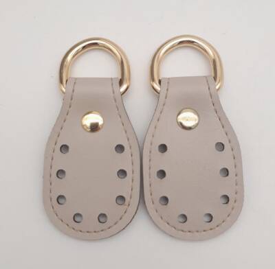 Angel Çanta Aksesuar Açık Vizon Çift Kat Dikişli Suni Deri Sapucu Böce Light Gold Metalli - 1