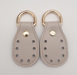 Angel Çanta Aksesuar Açık Vizon Çift Kat Dikişli Suni Deri Sapucu Böce Light Gold Metalli - Angel Çanta Aksesuar