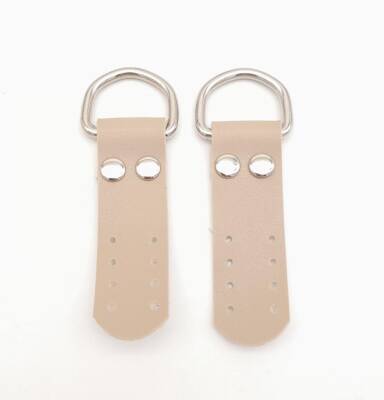 Angel Çanta Aksesuar Bej Tek Kat Suni Deri Sapucu Böce Gümüş Metalli - 1