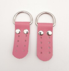 Angel Çanta Aksesuar Fuşya Tek Kat Suni Deri Sapucu Böce Gümüş Metalli - Angel Çanta Aksesuar