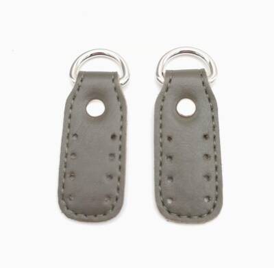 Angel Çanta Aksesuar Haki Çift Kat Dikişli Suni Deri Sapucu Böce Gümüş Metalli - 1