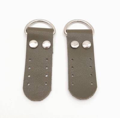 Angel Çanta Aksesuar Haki Tek Kat Suni Deri Sapucu Böce Gümüş Metalli - 1