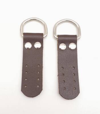 Angel Çanta Aksesuar Kahverengi Tek Kat Suni Deri Sapucu Böce Gümüş Metalli - 1