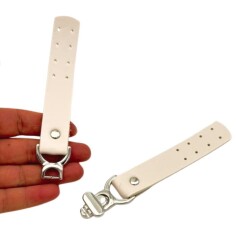 Angel Çanta Aksesuar Krem Renk Kancalı Böce, Kilit, Gümüş Metalli - 2