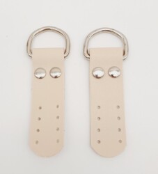 Angel Çanta Aksesuar Krem Tek Kat Suni Deri Sapucu Böce Gümüş Metalli - Angel Çanta Aksesuar