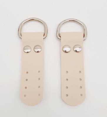 Angel Çanta Aksesuar Krem Tek Kat Suni Deri Sapucu Böce Gümüş Metalli - 1