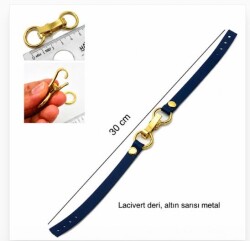 Angel Çanta Aksesuar Lacivert Renk Kancalı Böce, Kilit, Gold Metalli - Angel Çanta Aksesuar
