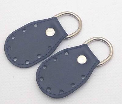 Angel Çanta Aksesuar Lacivert Renk, Sapların Uç Kısmına Dikmek İçin Deri Aparat. - 1