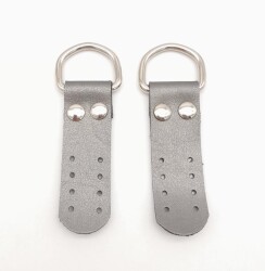 Angel Çanta Aksesuar Parlak Gri Tek Kat Suni Deri Sapucu Böce Gümüş Metalli - Angel Çanta Aksesuar