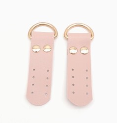 Angel Çanta Aksesuar Pudra Tek Kat Suni Deri Sapucu Böce Light Gold Metalli - Angel Çanta Aksesuar