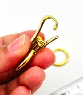 Angel Çanta Aksesuar Siyah Renk Kancalı Böce, Kilit, Gold Metalli - 4