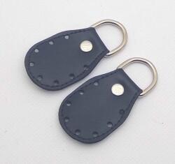 Angel Çanta Aksesuar Siyah Renk, Sapların Uç Kısmına Dikmek İçin Deri Aparat. - Angel Çanta Aksesuar