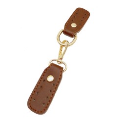 Angel Çanta Aksesuar Suni Deri Taba Çift Kat Dikişli Kancalı Kilitli Böce Light Gold Metalli - Angel Çanta Aksesuar