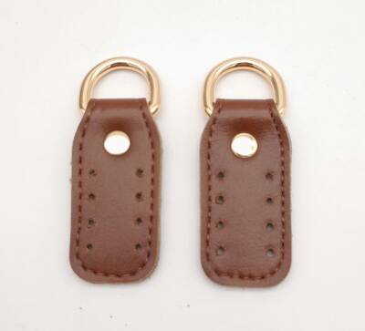 Angel Çanta Aksesuar Taba Çift Kat Dikişli Suni Deri Sapucu Böce Light Gold Metalli - 1