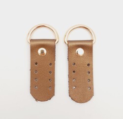 Angel Çanta Aksesuar Tek Kat Suni Deri Sapucu Böce Bakır Renk Light Gold Metalli - Angel Çanta Aksesuar