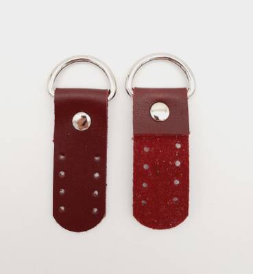 Angel Çanta Aksesuar Tek Kat Suni Deri Sapucu Böce Bordo Renk Gümüş Metalli - 2