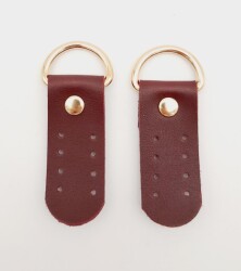 Angel Çanta Aksesuar Tek Kat Suni Deri Sapucu Böce Bordo Renk Light Gold Metalli - Angel Çanta Aksesuar