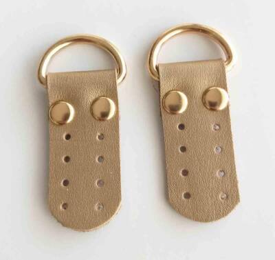 Angel Çanta Aksesuar Tek Kat Suni Deri Sapucu (Böce) Gold Renk Gold Metal - 1