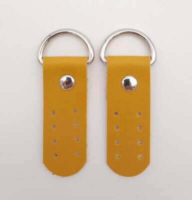 Angel Çanta Aksesuar Tek Kat Suni Deri Sapucu Böce Hardal Renk Gümüş Metalli - 1