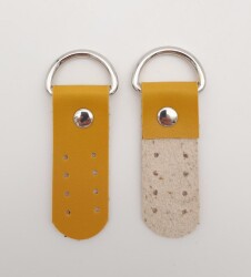 Angel Çanta Aksesuar Tek Kat Suni Deri Sapucu Böce Hardal Renk Gümüş Metalli - 2