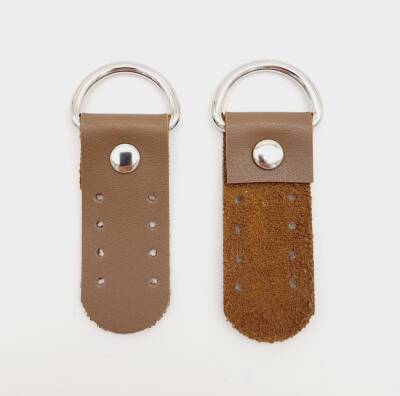 Angel Çanta Aksesuar Tek Kat Suni Deri Sapucu Böce Vizon Renk Gümüş Metalli - 2