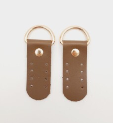 Angel Çanta Aksesuar Tek Kat Suni Deri Sapucu Böce Vizon Renk Light Gold Metalli - Angel Çanta Aksesuar