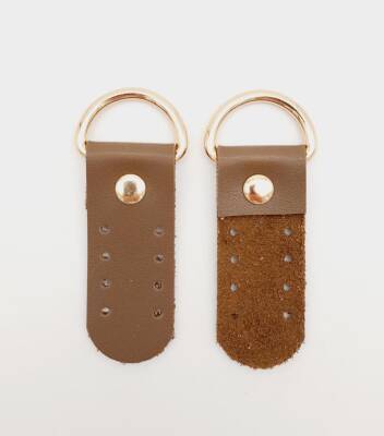 Angel Çanta Aksesuar Tek Kat Suni Deri Sapucu Böce Vizon Renk Light Gold Metalli - 2