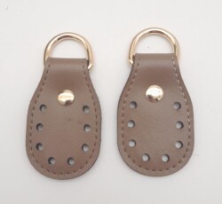 Angel Çanta Aksesuar Vizon Çift Kat Dikişli Suni Deri Sapucu Böce Light Gold Metalli - Angel Çanta Aksesuar