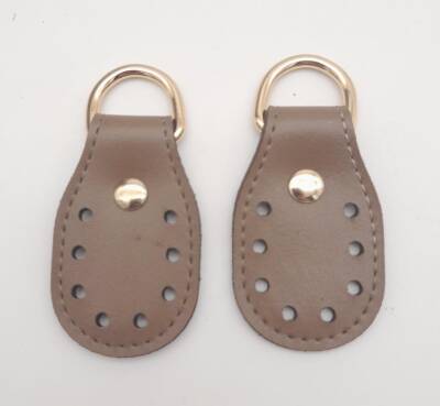 Angel Çanta Aksesuar Vizon Çift Kat Dikişli Suni Deri Sapucu Böce Light Gold Metalli - 1