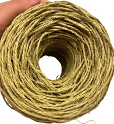 Angel Çanta Aksesuar 100 Gr Sarılmış Kağıt İp Fıstık Yeşili Simli - 2