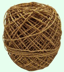 Angel Çanta Aksesuar 100 Gr Sarılmış Kağıt İp Koyu Hasır Renk Simli - Angel Çanta Aksesuar