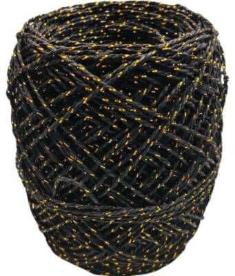 Angel Çanta Aksesuar 100 Gr Sarılmış Kağıt İp Siyah Simli - 1