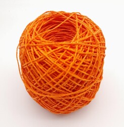 Angel Çanta Aksesuar Turuncu Renk 100 Gr Sarılmış Kağıt İp - Angel Çanta Aksesuar