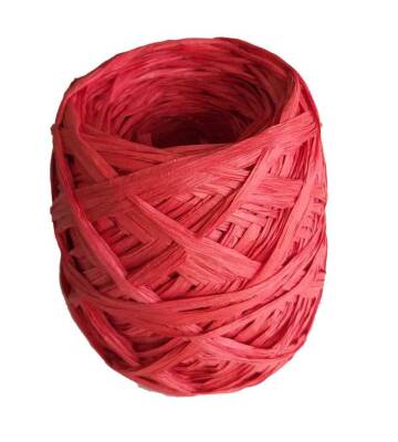 Angel Çanta Aksesuar Sarılmış Rafya Kırmızı Renk 100 Gr - 1