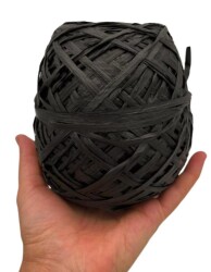 Angel Çanta Aksesuar Sarılmış Rafya Siyah Renk 100 Gr - Angel Çanta Aksesuar