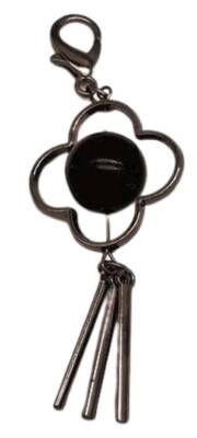 Angel Çanta Aksesuar Füme Renk Çanta Süsü (Yonca Siyah Boncuklu) - 2