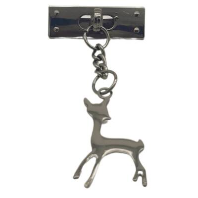 Angel Çanta Aksesuar Füme Renk Geyik Model Çanta Süsü - 4