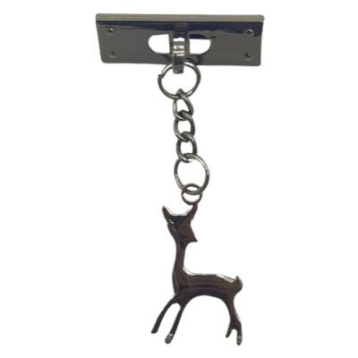 Angel Çanta Aksesuar Füme Renk Geyik Model Çanta Süsü - 1