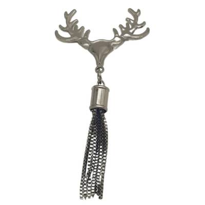 Angel Çanta Aksesuar Füme Renk Püsküllü Geyik Model Çanta Süsü - 3