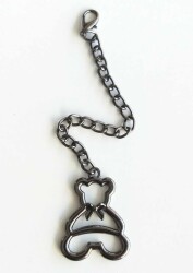 Angel Çanta Aksesuar Füme Renk Sarkaç Süs Ayıcık - Angel Çanta Aksesuar